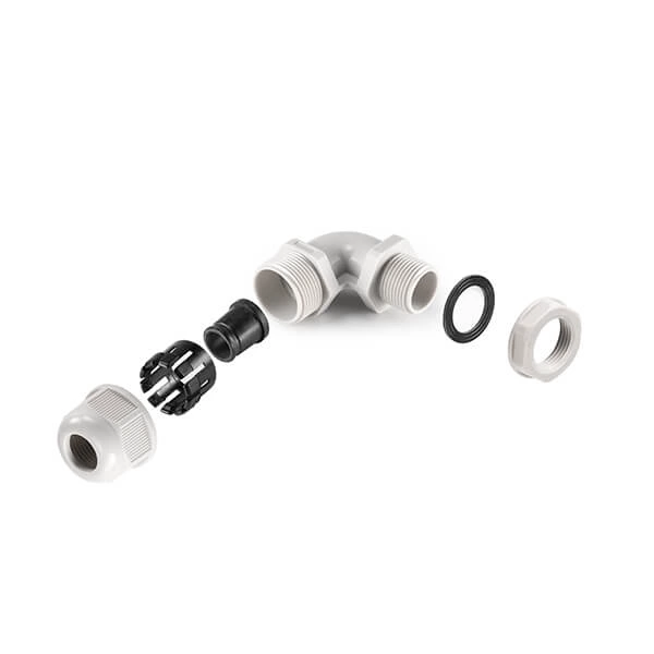 90 Degree Waterproof Ip68 Elbow Nylon Cable Gland