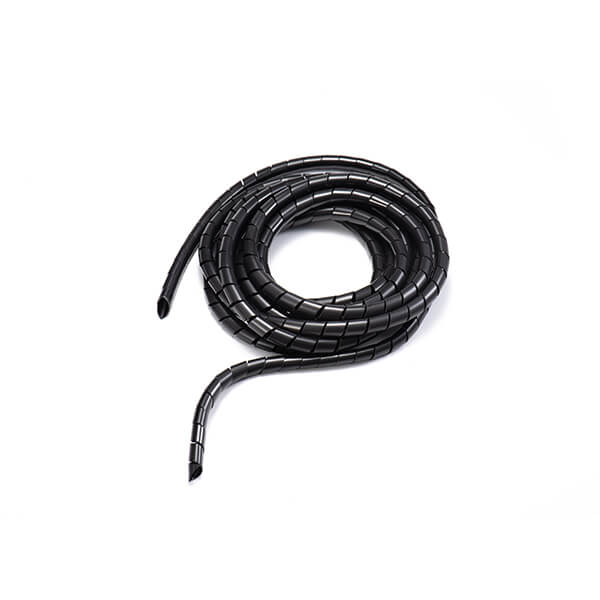 PE White Black Round Spiral Wire Wrapping Band cable wire wrap