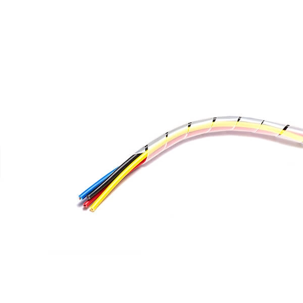 PE White Black Round Spiral Wire Wrapping Band cable wire wrap