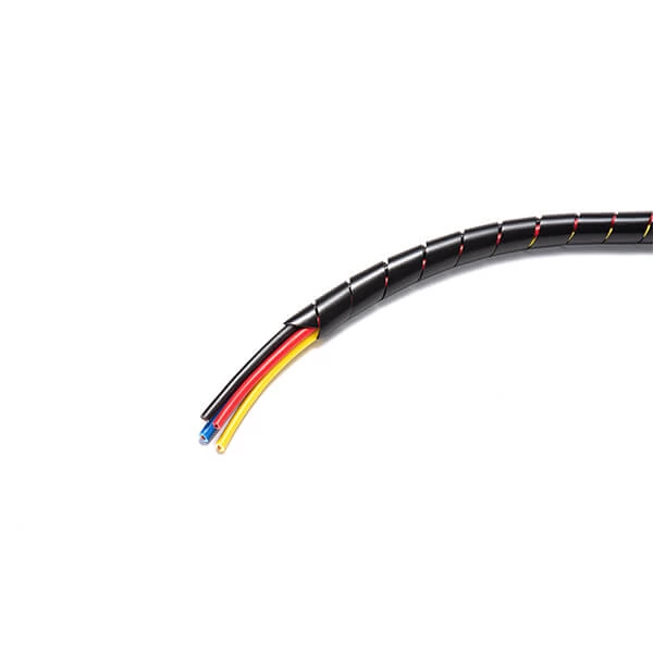 PE White Black Round Spiral Wire Wrapping Band cable wire wrap