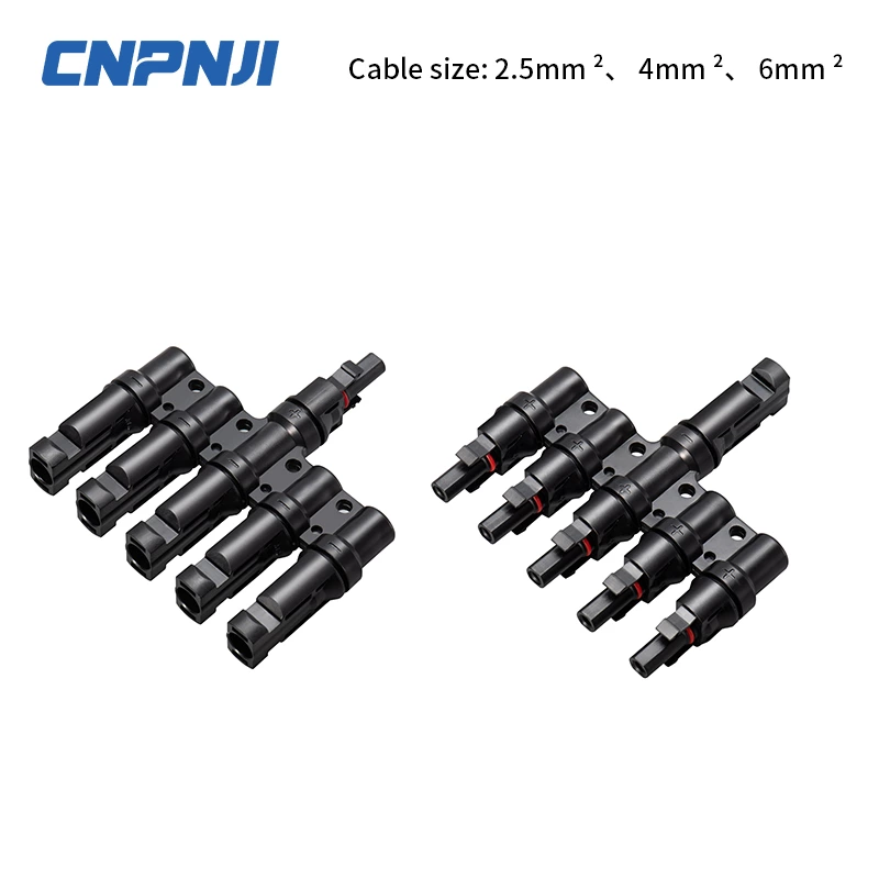 T branch dc solar pv panel cable wire connector