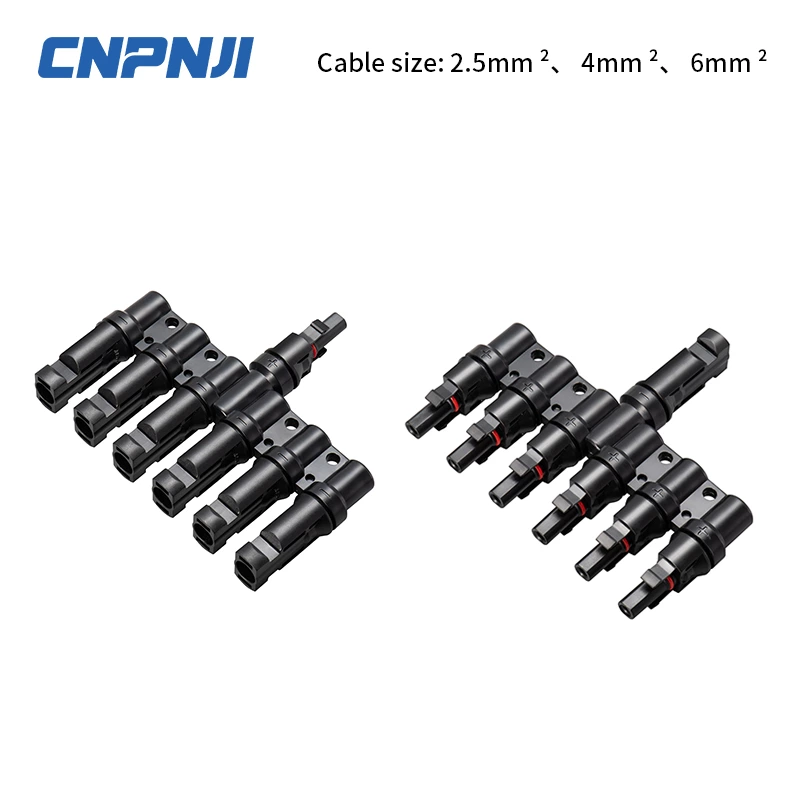 T branch dc solar pv panel cable wire connector