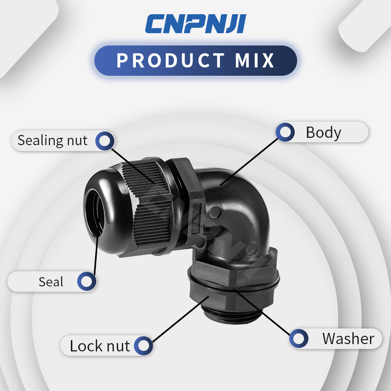 Detailed information of 90 degree nylon connector