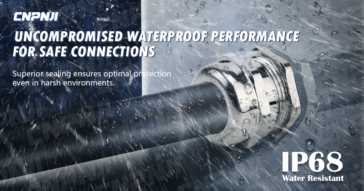 The waterproof rating of the metal cable gland